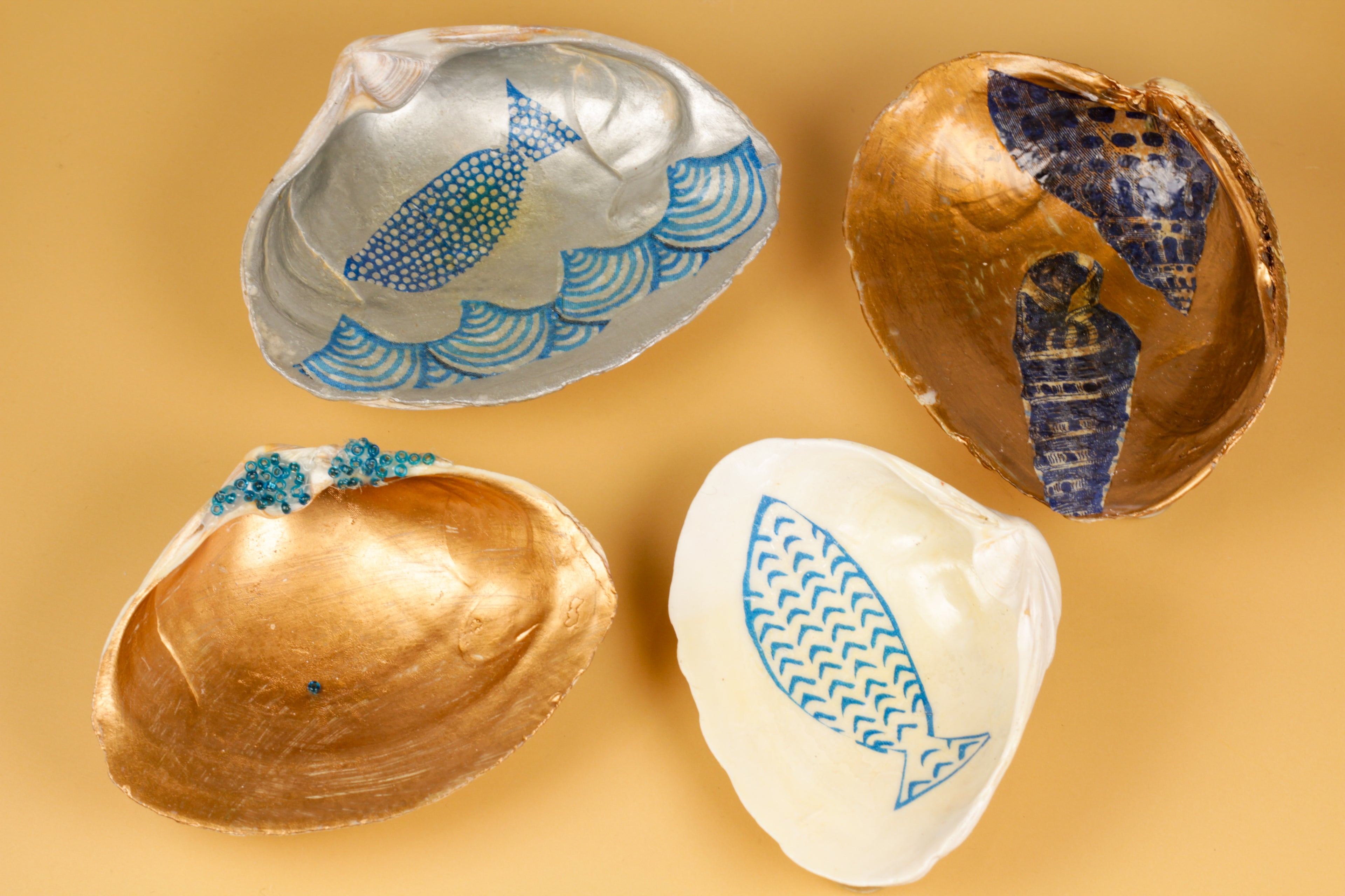 Hand Painted Jewelry Shell Dish