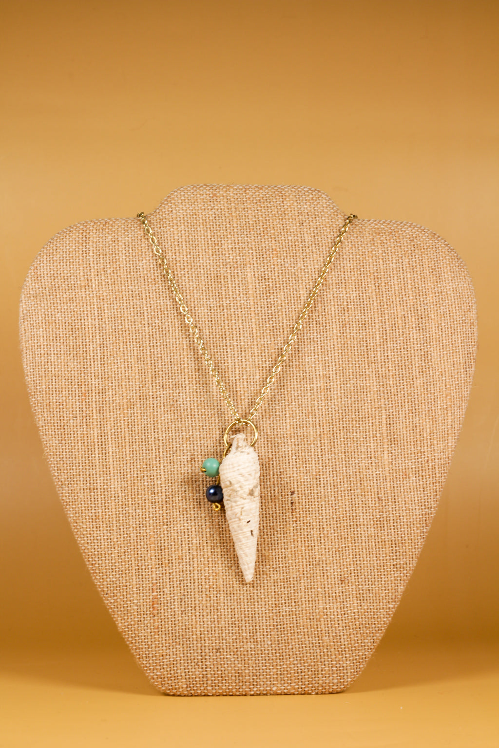 Natural Spiral Shell Pendant - Chain Necklace