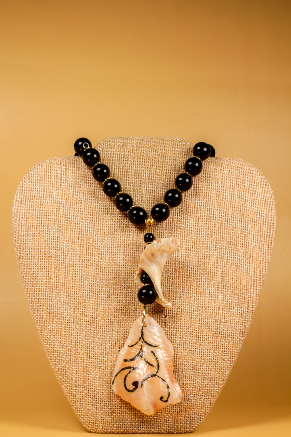 Hand painted One of a Kind Shell Necklace