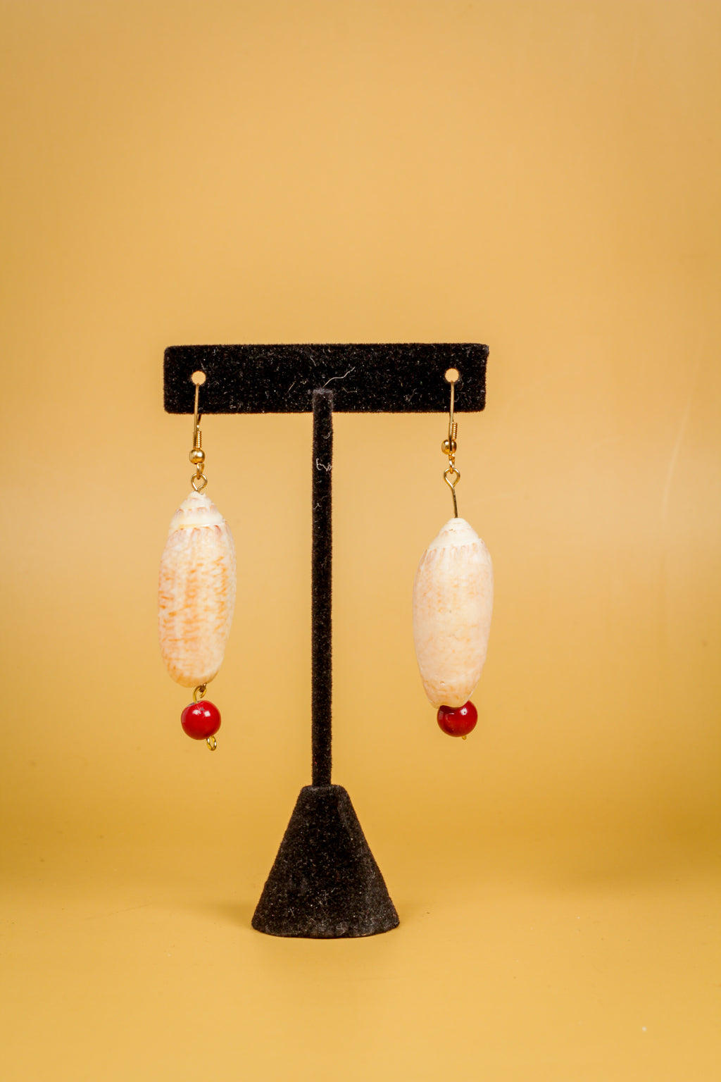 Handmade Natural Olive Shell Earrings (Pair)