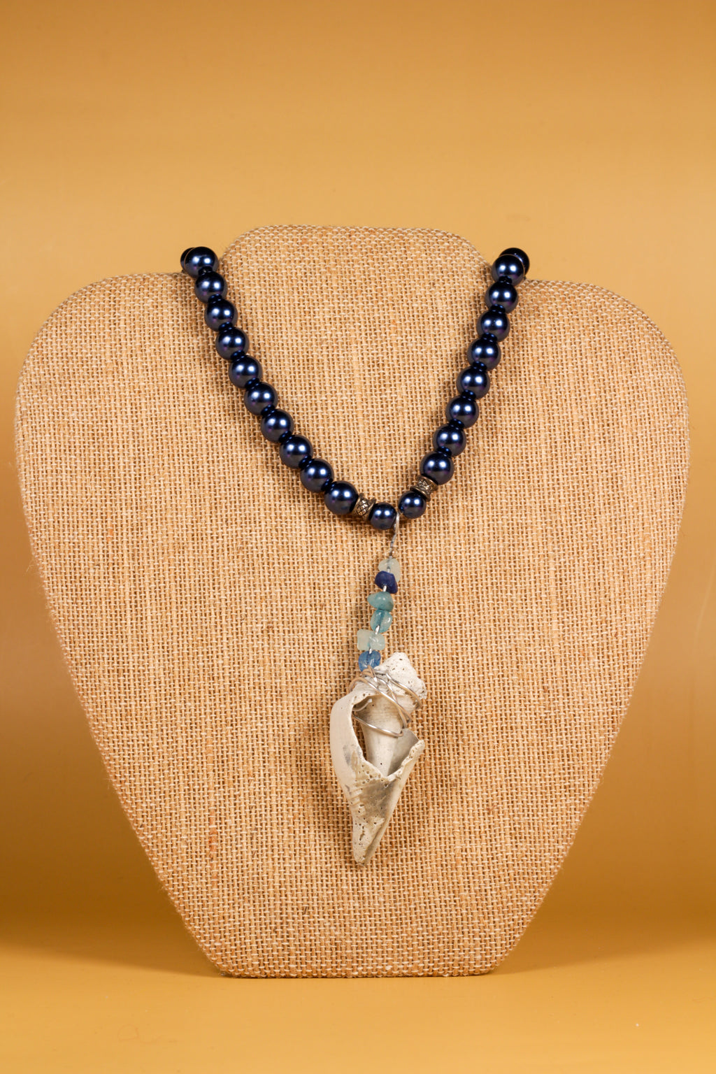 Handmade Beaded Conch Shell Necklace