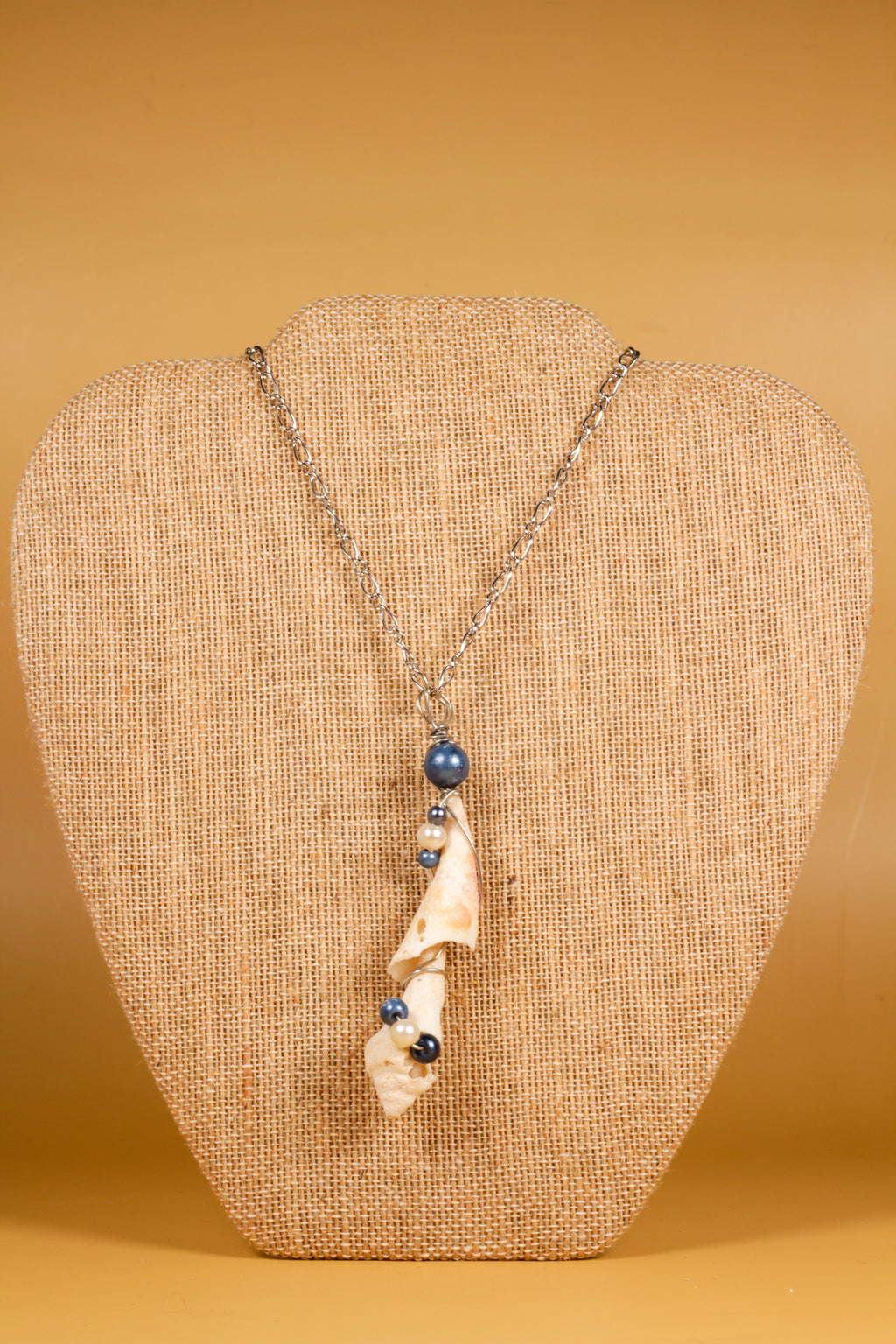 Natural Spiral Shell Pendant - Chain Necklace