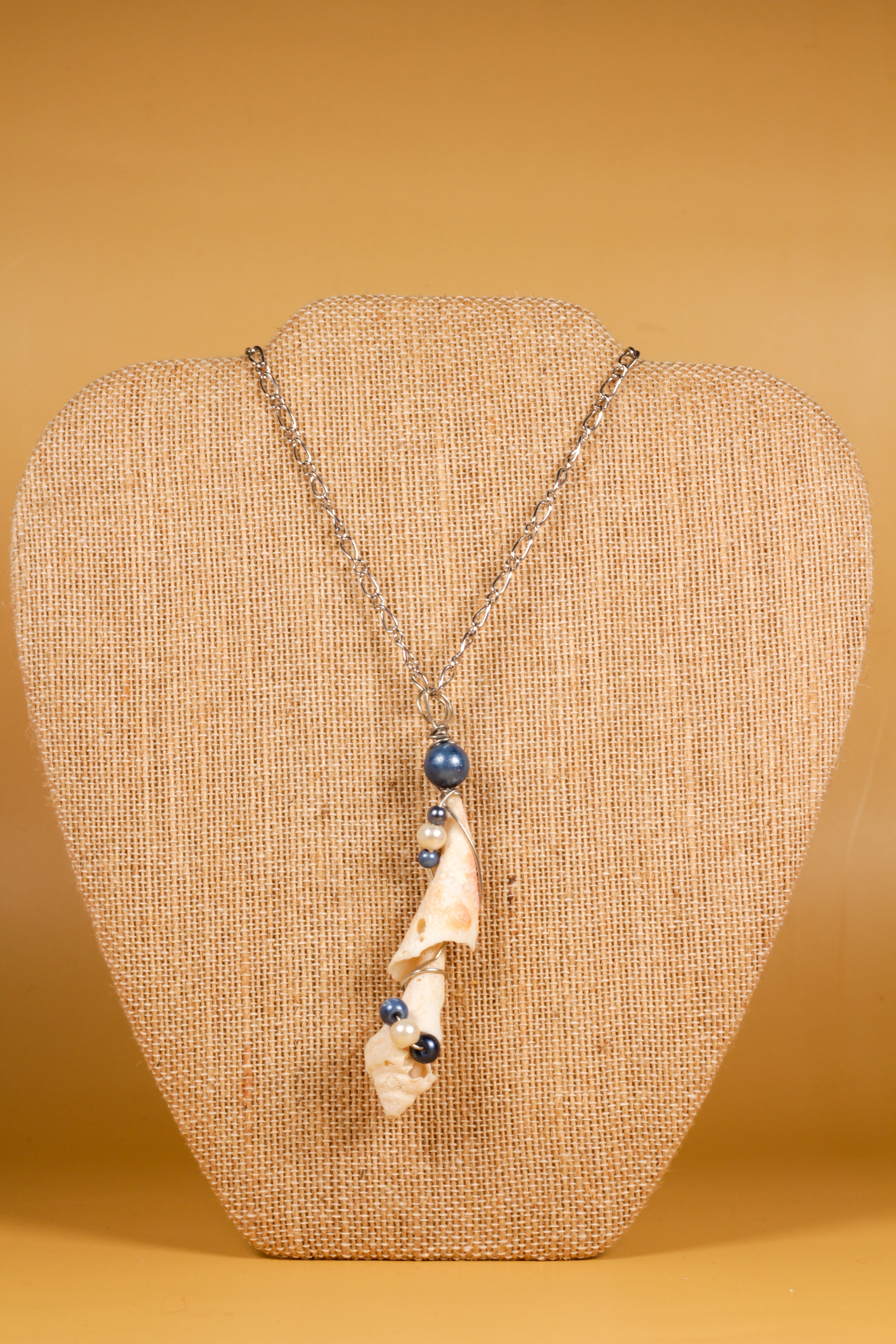 Natural Spiral Shell Pendant - Chain Necklace