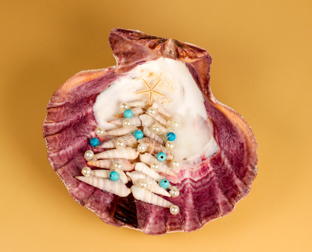 Handmade Christmas Shell Tree Ornament