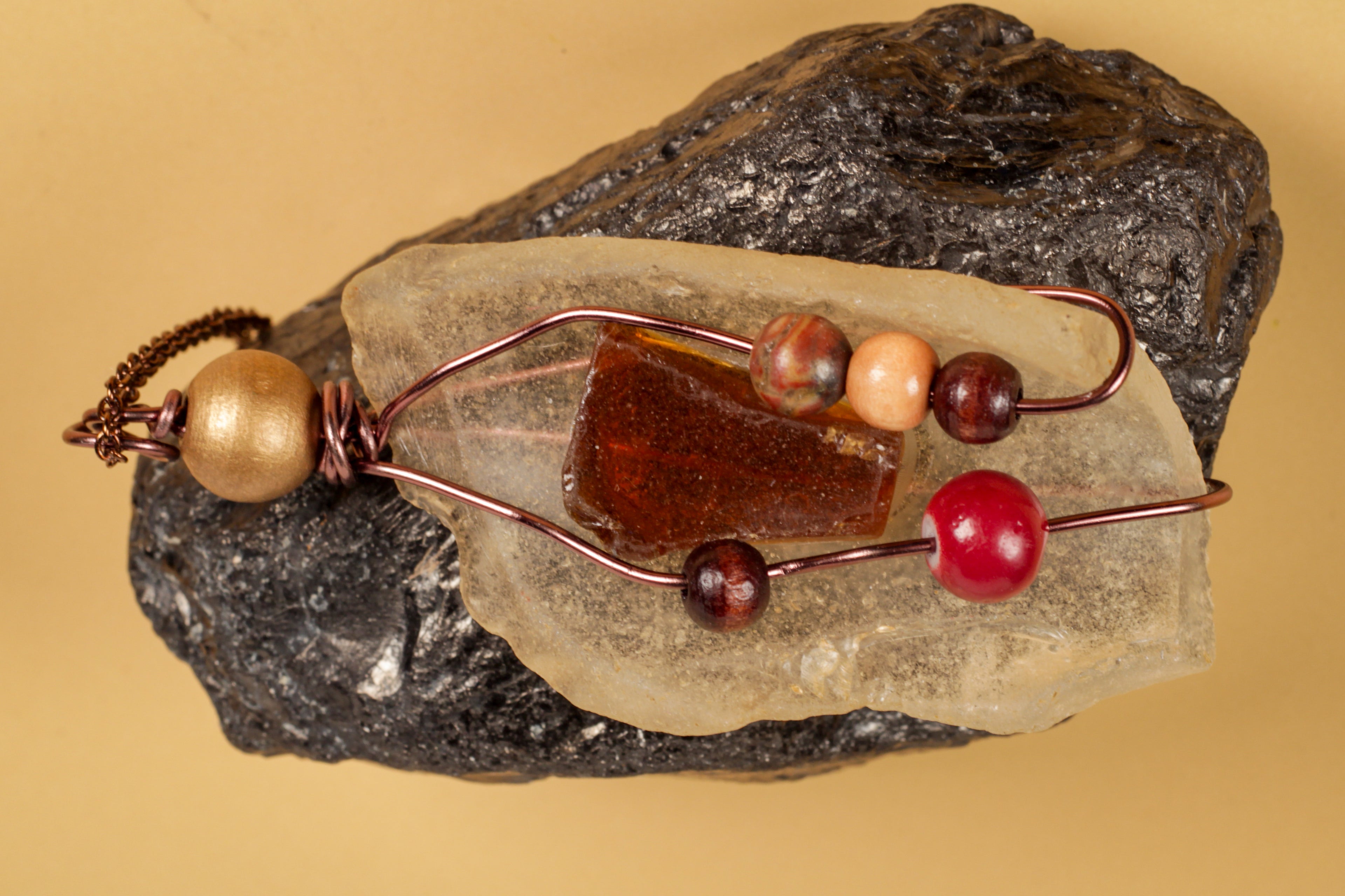 Handmade Sea-glass Pendant Necklace